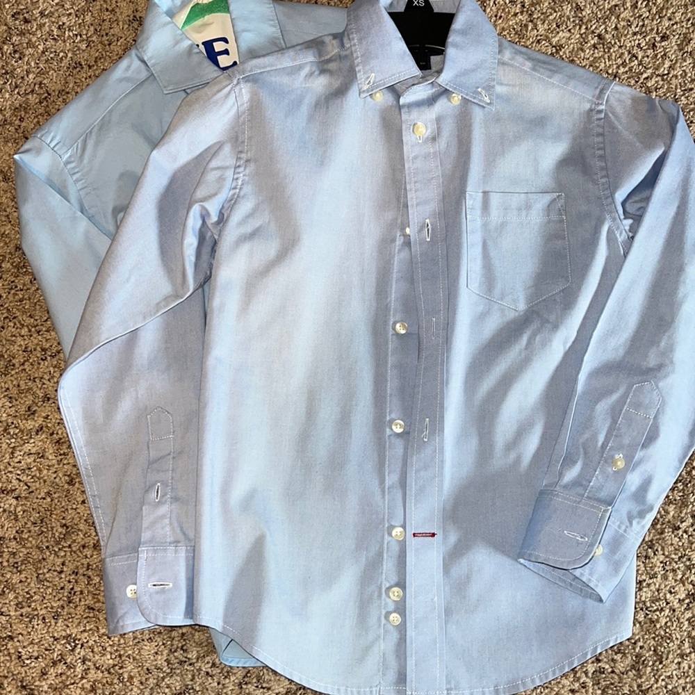 2 baby blue Tommy Hilfiger button down shirts